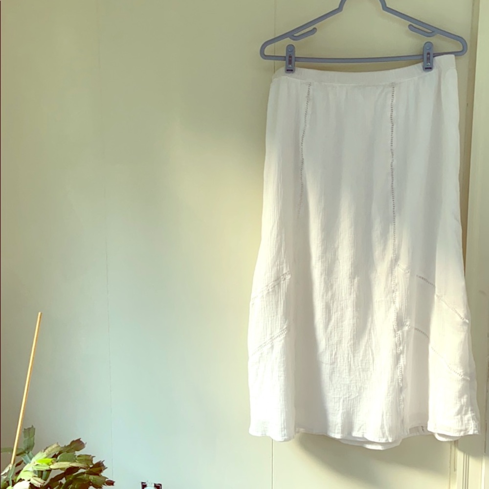 Shite gauze maxi shirt